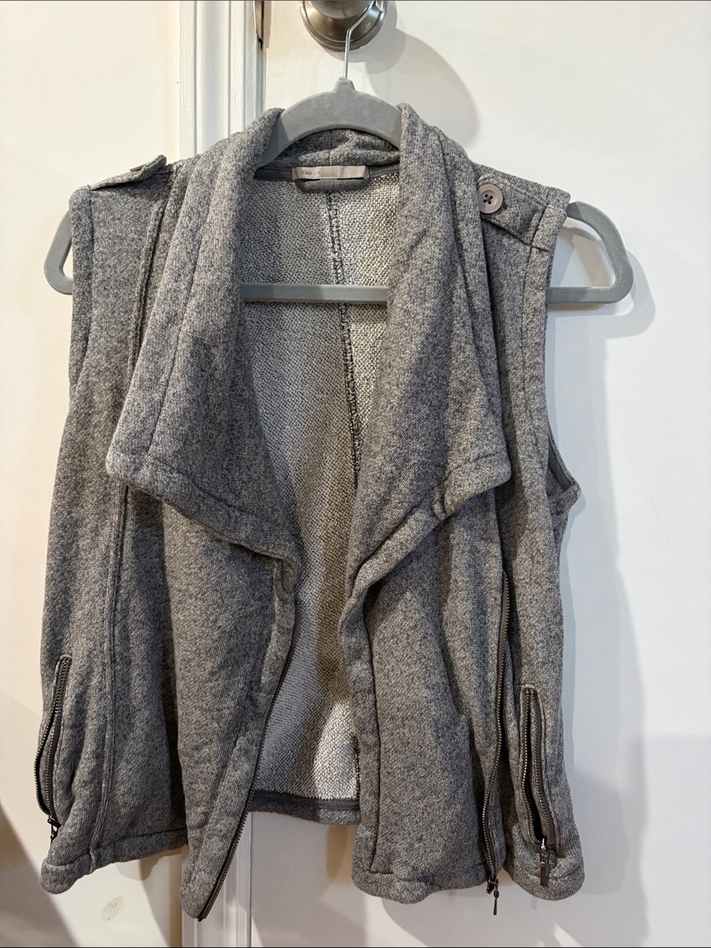 Gray Gap partial zip front Vest